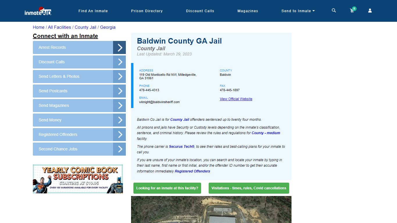 Baldwin County GA Jail - Inmate Locator - Milledgeville, GA